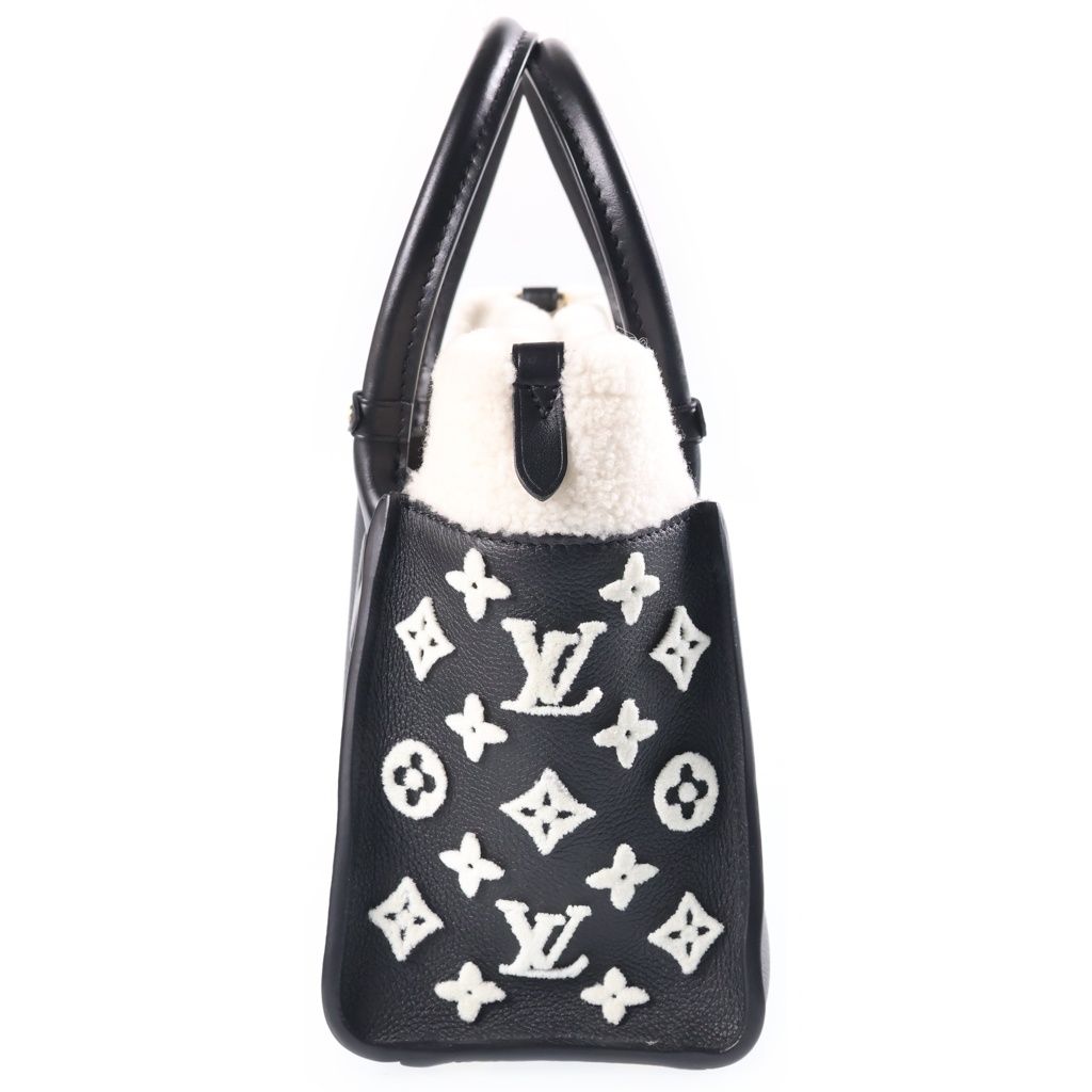 Louis Vuitton Monogram on My Side PM 2-Way Shoulder Bag Black White Leather — view 3