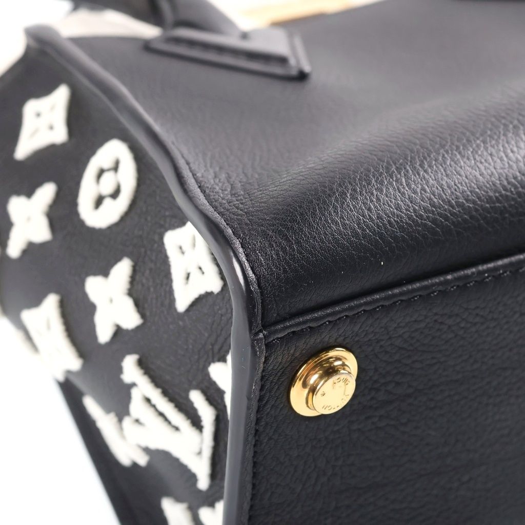 Louis Vuitton Monogram on My Side PM 2-Way Shoulder Bag Black White Leather — view 5
