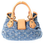Louis Vuitton Monogram Denim Pleaty Mini Bag Indigo Blue Leather Gold — view 2