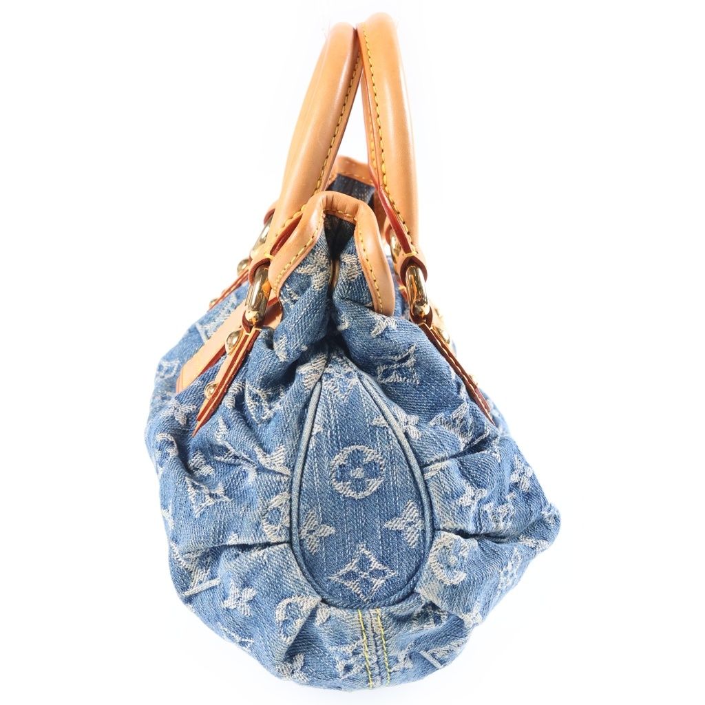 Louis Vuitton Monogram Denim Pleaty Mini Bag Indigo Blue Leather Gold — view 3