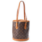 Louis Vuitton Monogram Baguette PM Tote Bag Brown Leather Gold — view 2
