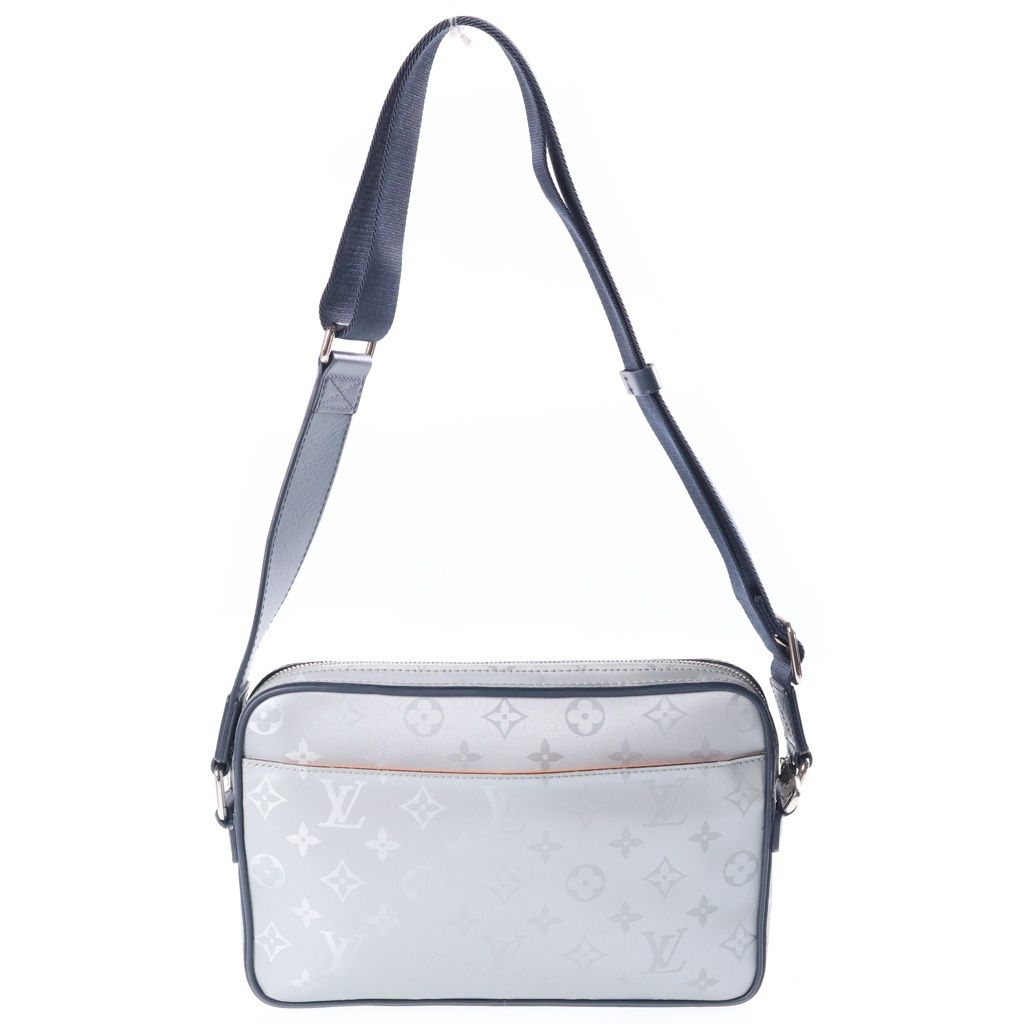 Louis Vuitton Monogram Satellite Alpha Messenger Shoulder Bag Silver Navy — view 2