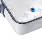 Louis Vuitton Monogram Satellite Alpha Messenger Shoulder Bag Silver Navy — view 5