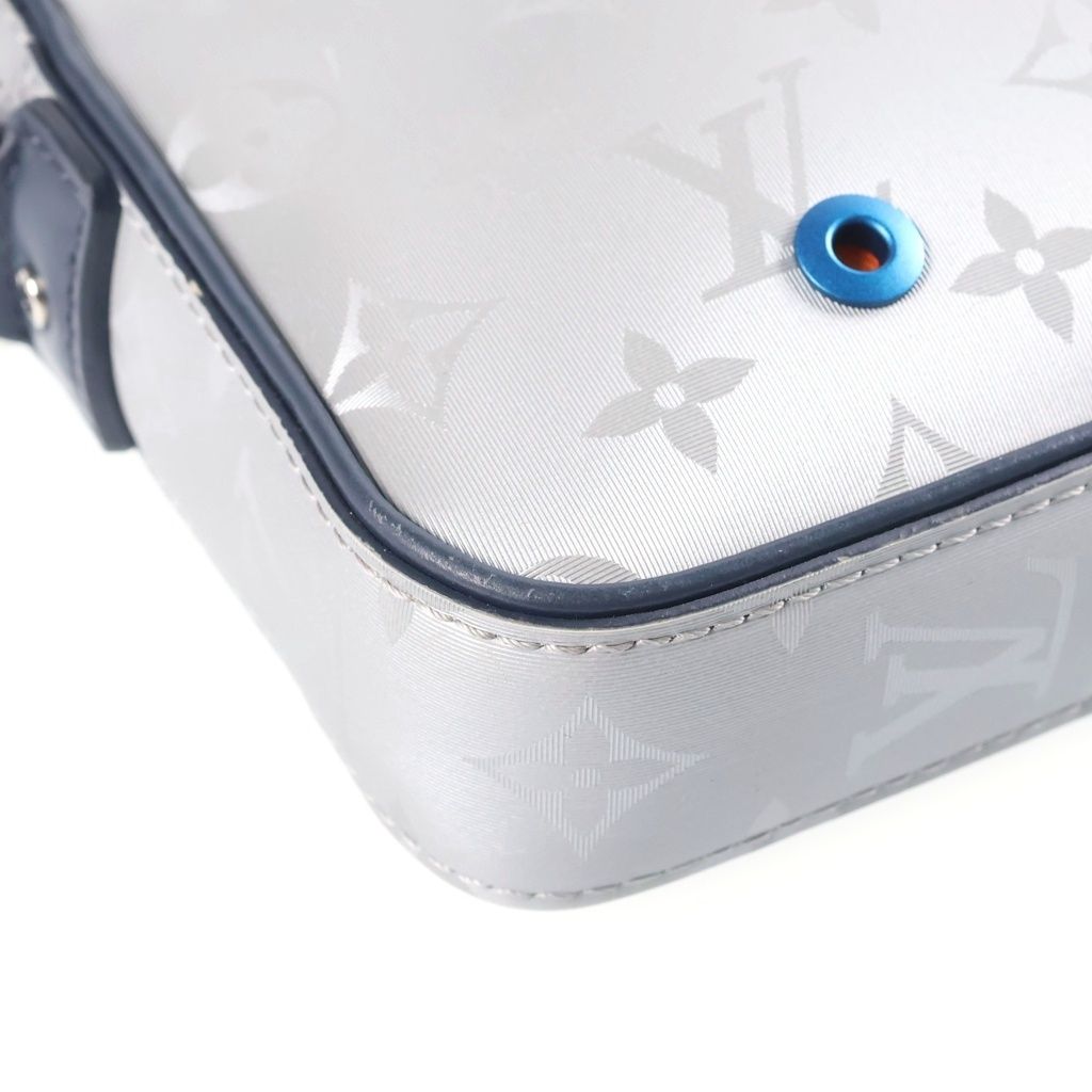 Louis Vuitton Monogram Satellite Alpha Messenger Shoulder Bag Silver Navy — view 5