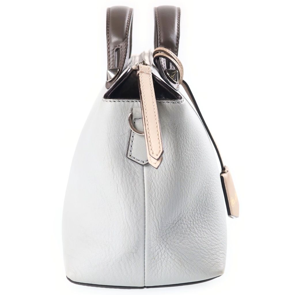Fendi by the Way Medium Bicolor 2-Way Shoulder Bag Light Blue Brown Leather — view 3