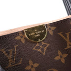 Louis Vuitton Monogram Flandrin 2-Way Shoulder Bag Tote Brown Black Noir Leather — view 6