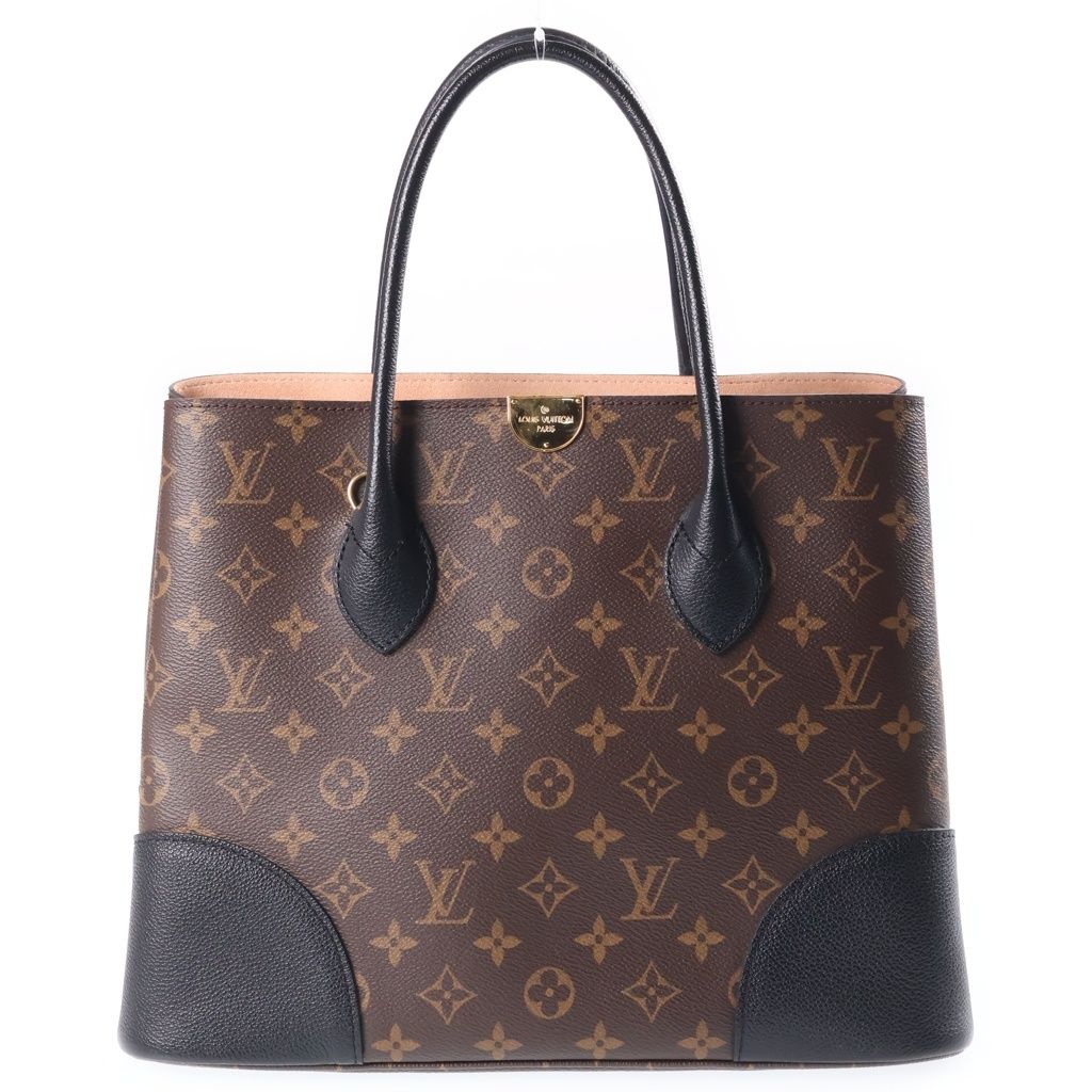 Louis Vuitton Monogram Flandrin 2-Way Shoulder Bag Tote Brown Black Noir Leather
