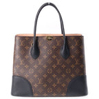 Louis Vuitton Monogram Flandrin 2-Way Shoulder Bag Tote Brown Black Noir Leather