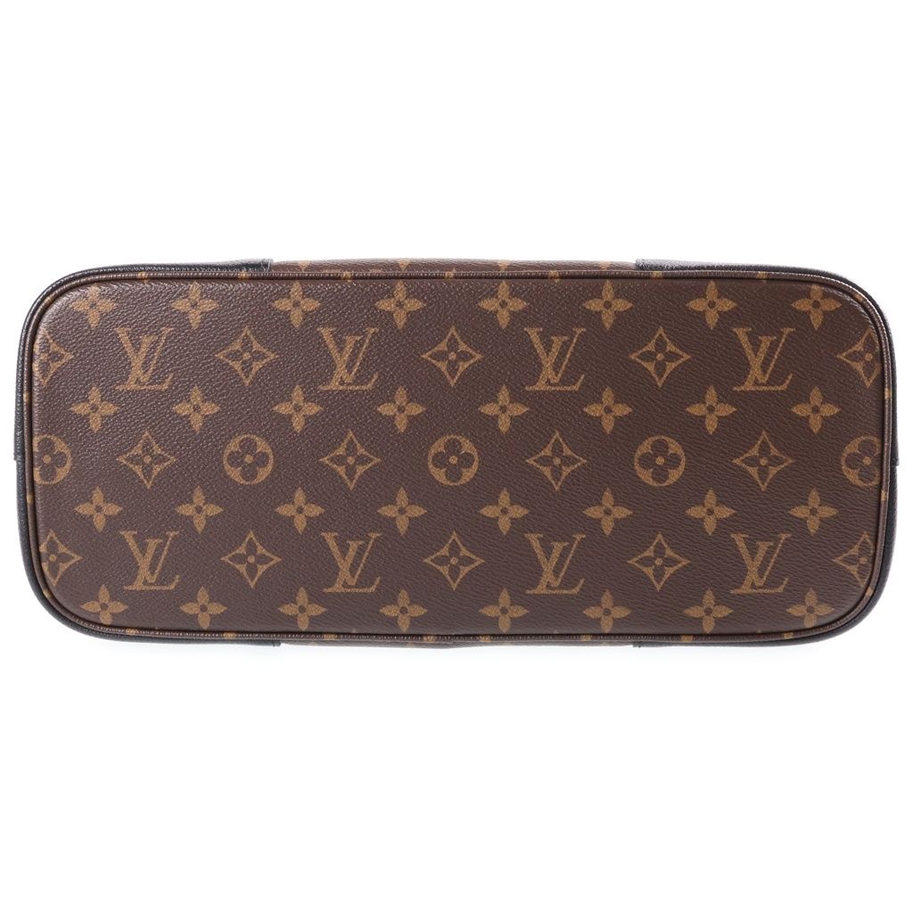 Louis Vuitton Monogram Flandrin 2-Way Shoulder Bag Tote Brown Black Noir Leather — view 4
