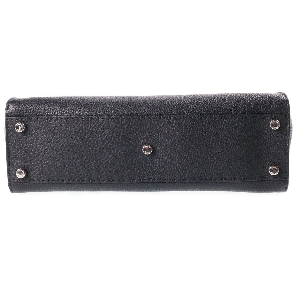 Fendi Peekaboo Selleria Medium 2-Way Shoulder Bag Black Leather — view 4