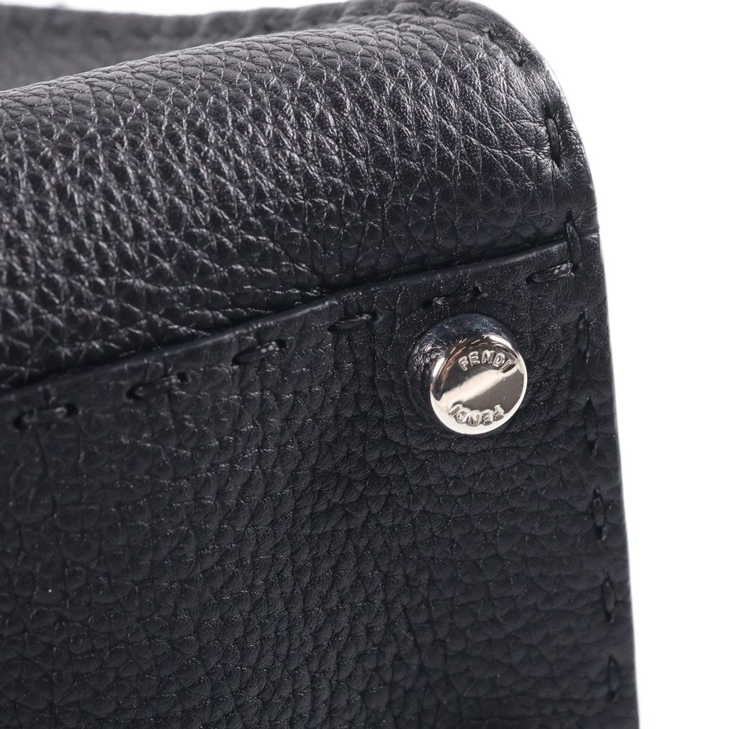 Fendi Peekaboo Selleria Medium 2-Way Shoulder Bag Black Leather — view 6