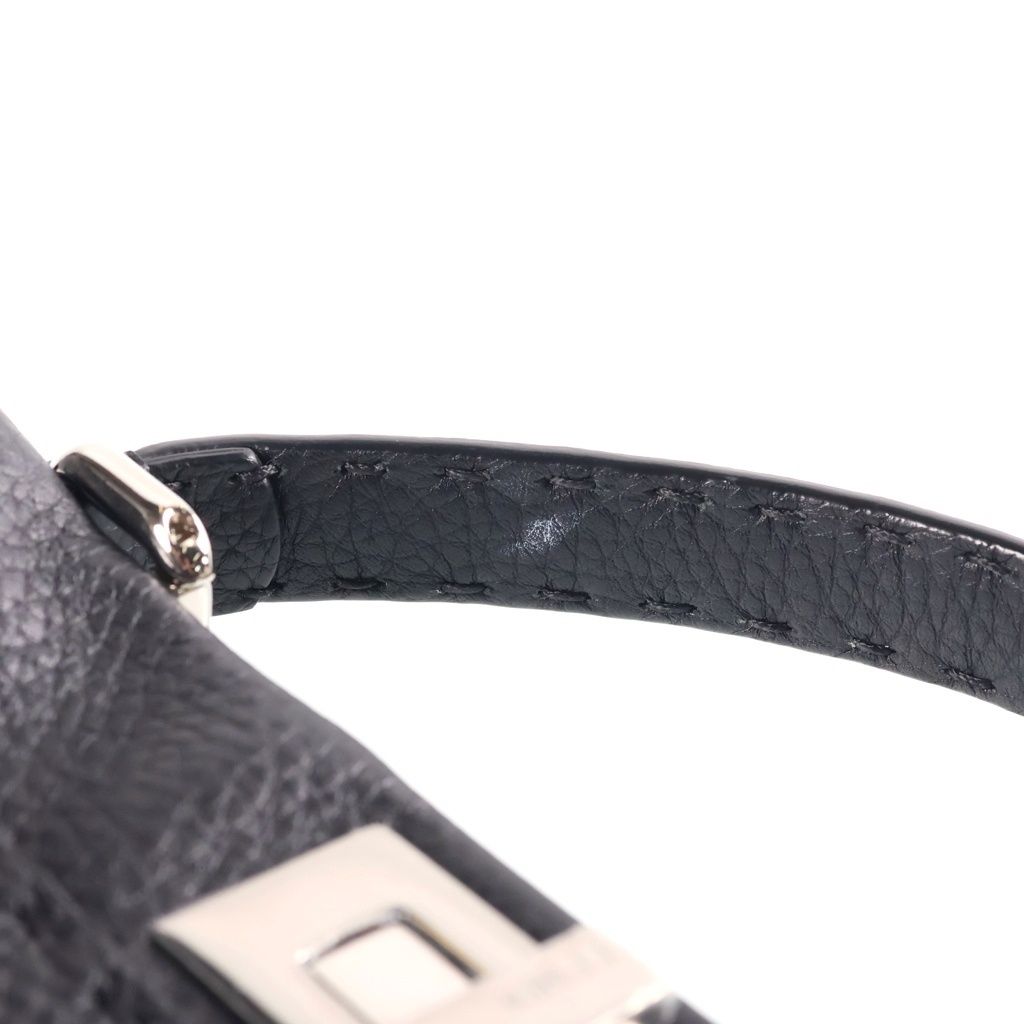 Fendi Peekaboo Selleria Medium 2-Way Shoulder Bag Black Leather — view 7
