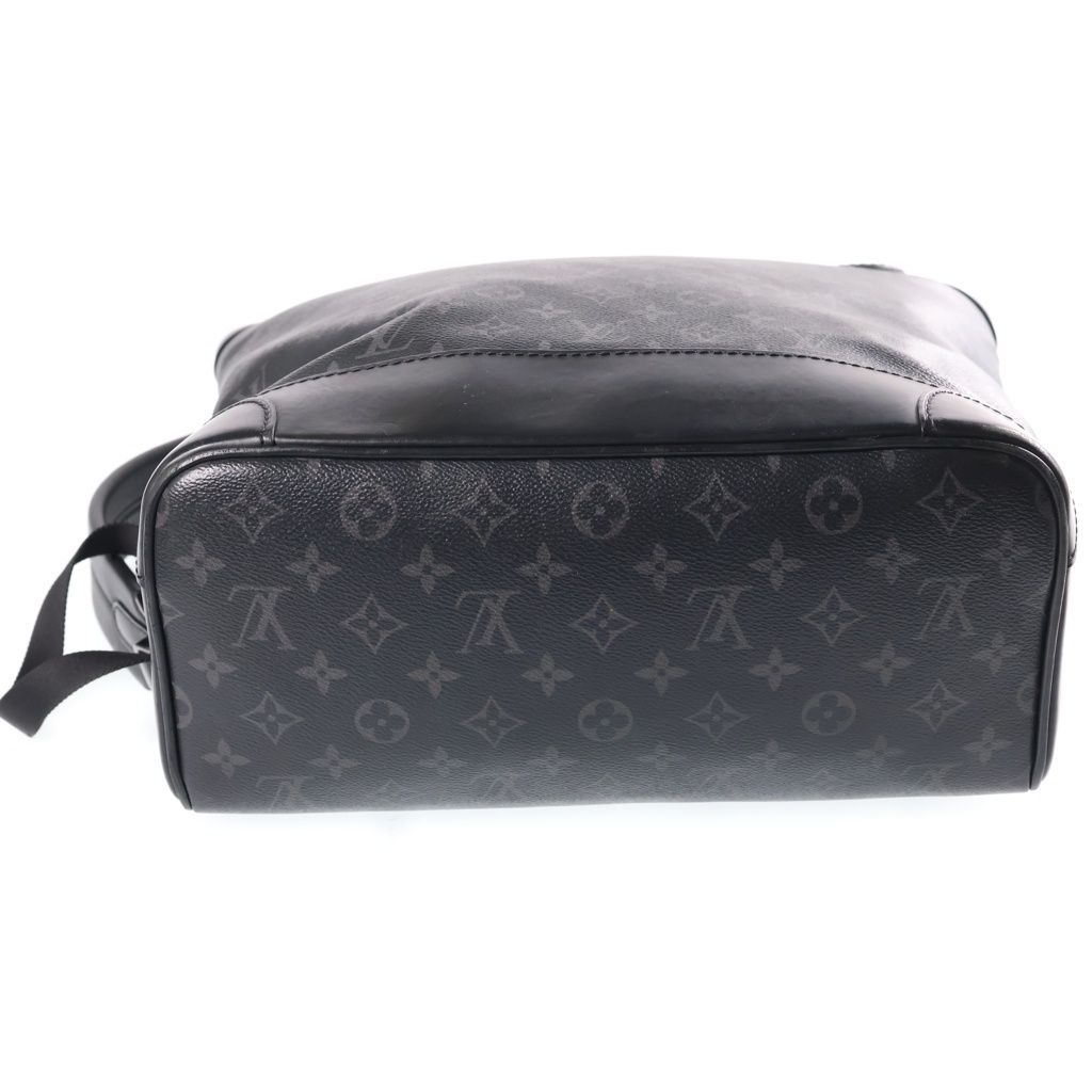 Louis Vuitton Monogram Eclipse Steamer Backpack Black Leather Silver — view 4