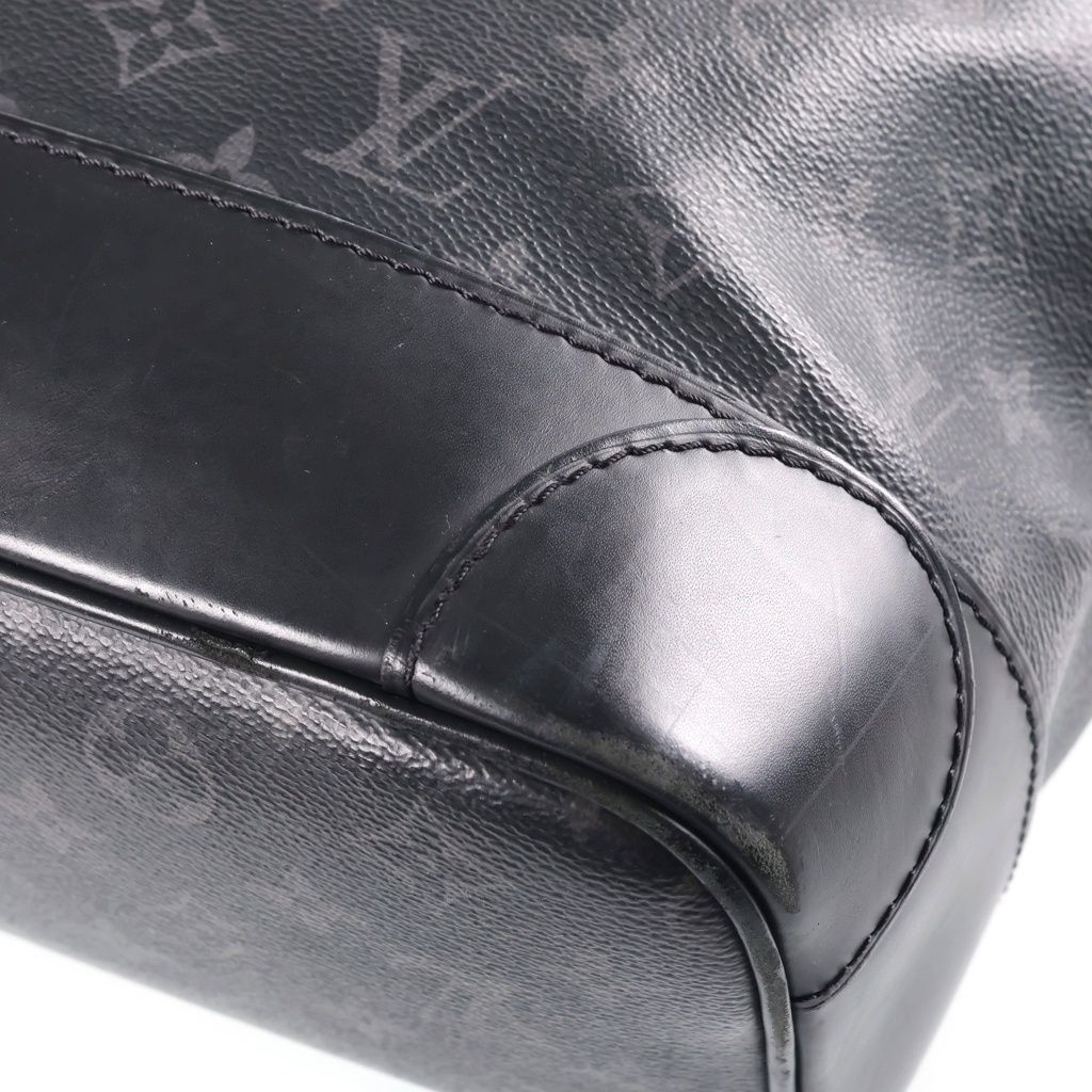 Louis Vuitton Monogram Eclipse Steamer Backpack Black Leather Silver — view 6