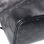 Louis Vuitton Monogram Eclipse Steamer Backpack Black Leather Silver — view 5