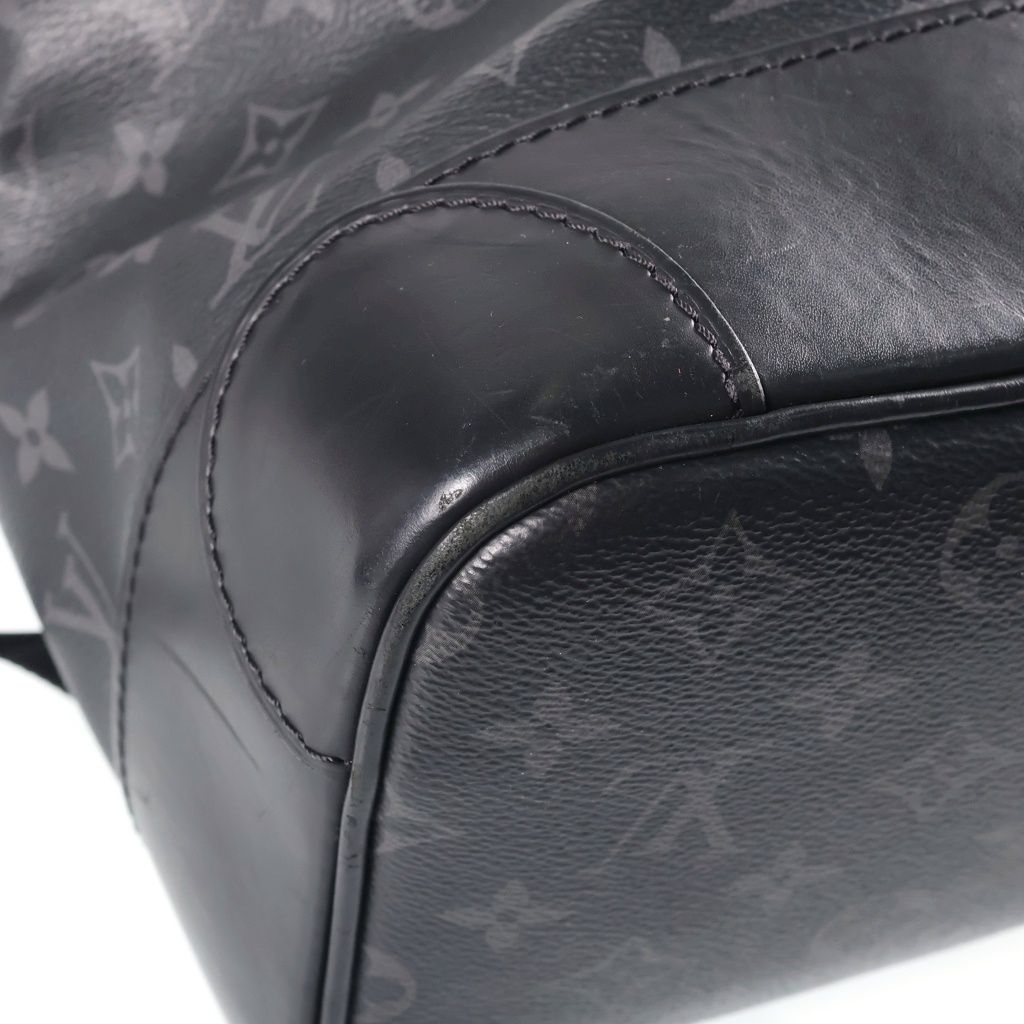 Louis Vuitton Monogram Eclipse Steamer Backpack Black Leather Silver — view 5