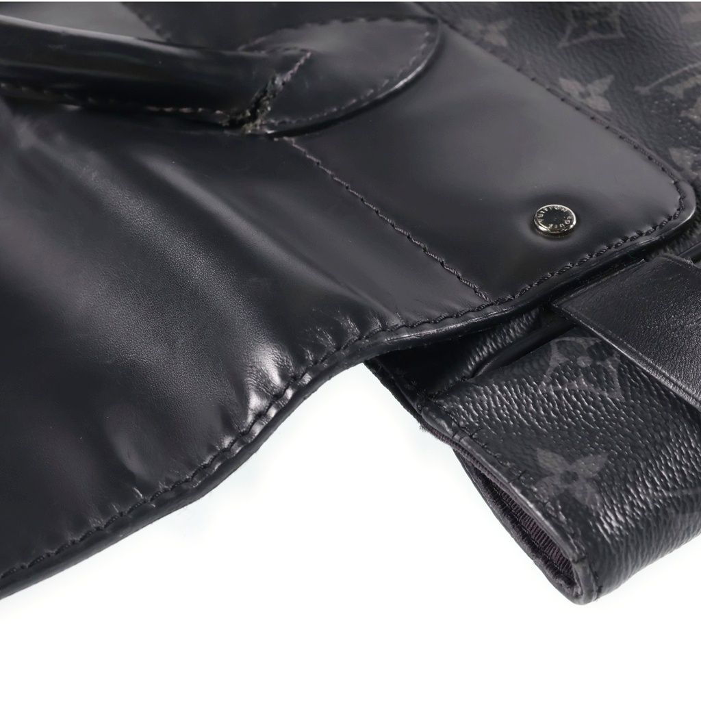 Louis Vuitton Monogram Eclipse Steamer Backpack Black Leather Silver — view 8