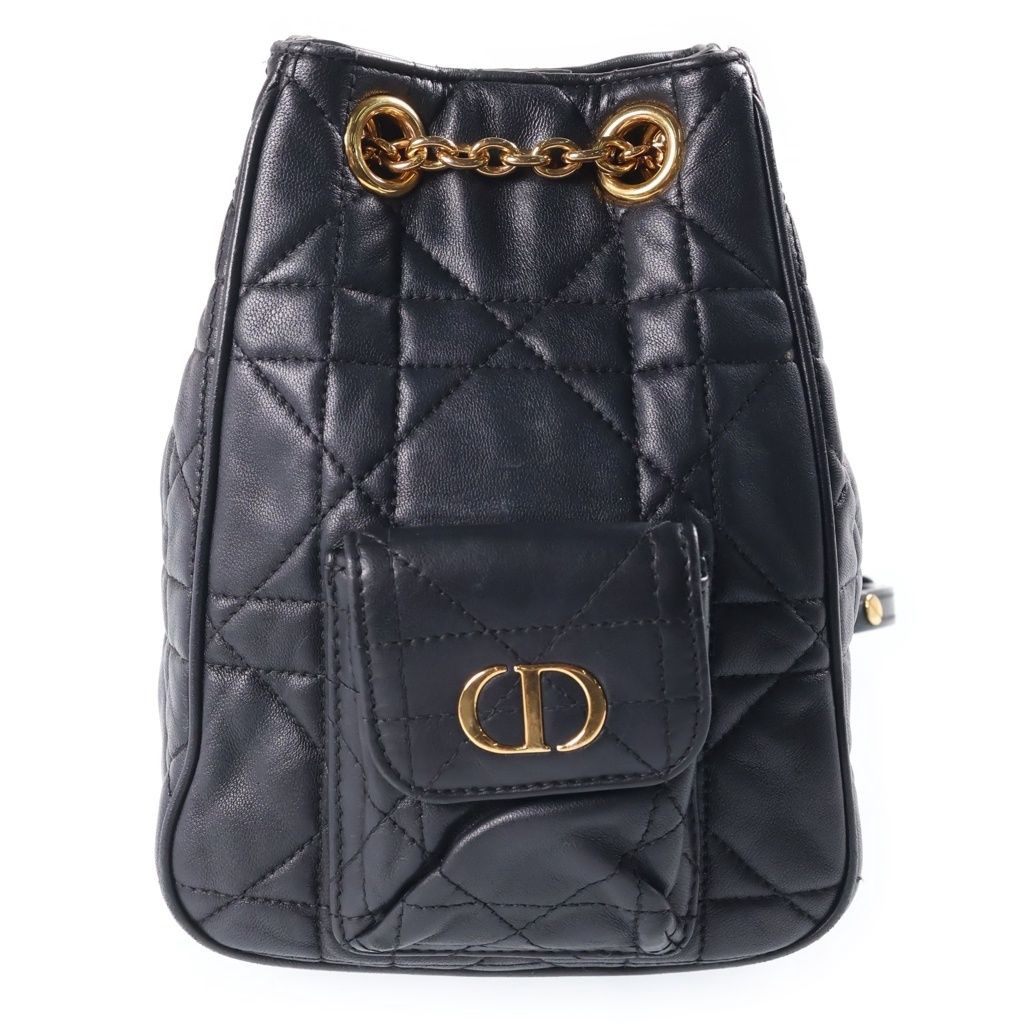 Dior Caro Backpack Medium Black Lambskin