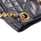 Dior Caro Backpack Medium Black Lambskin — view 8