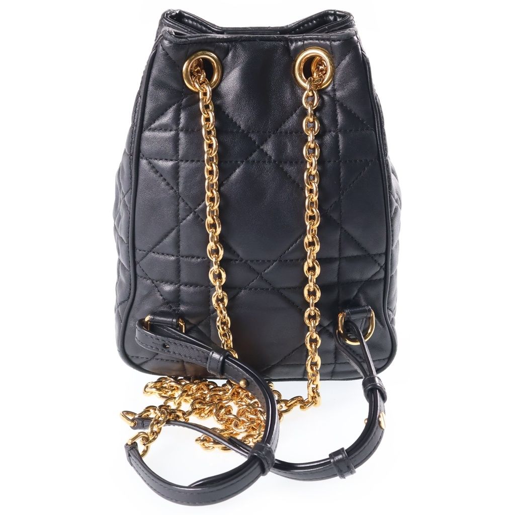 Dior Caro Backpack Medium Black Lambskin — view 2