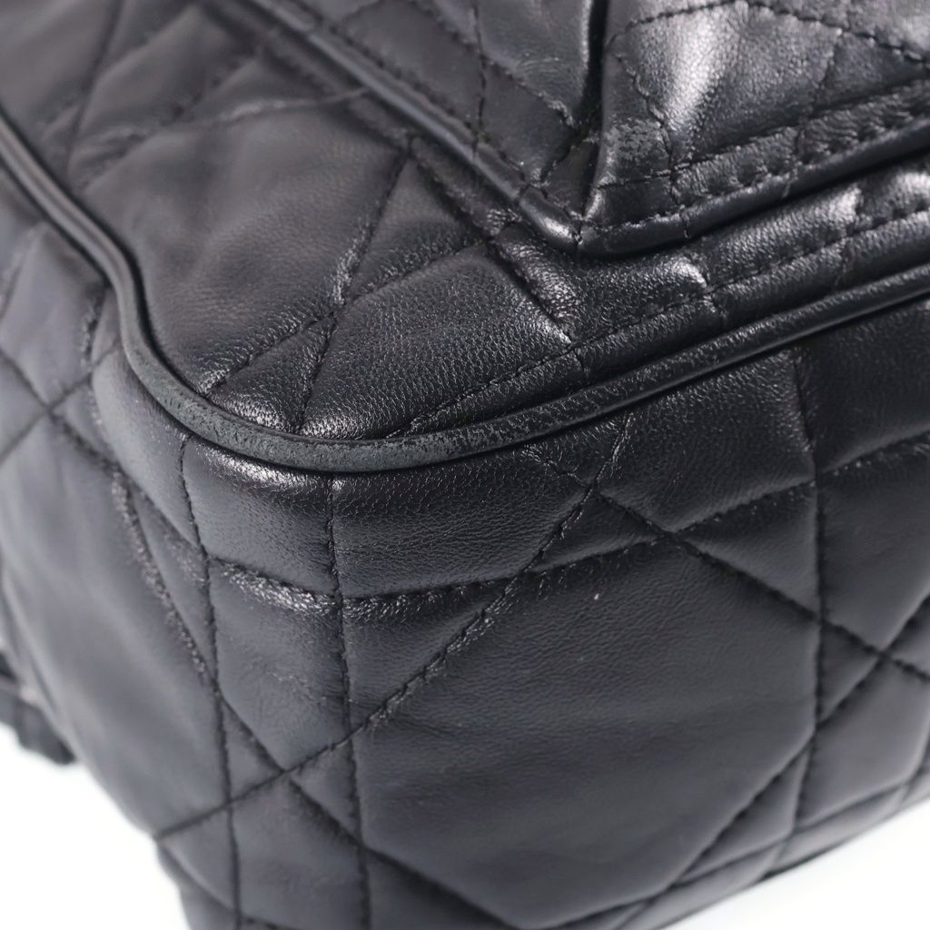 Dior Caro Backpack Medium Black Lambskin — view 5
