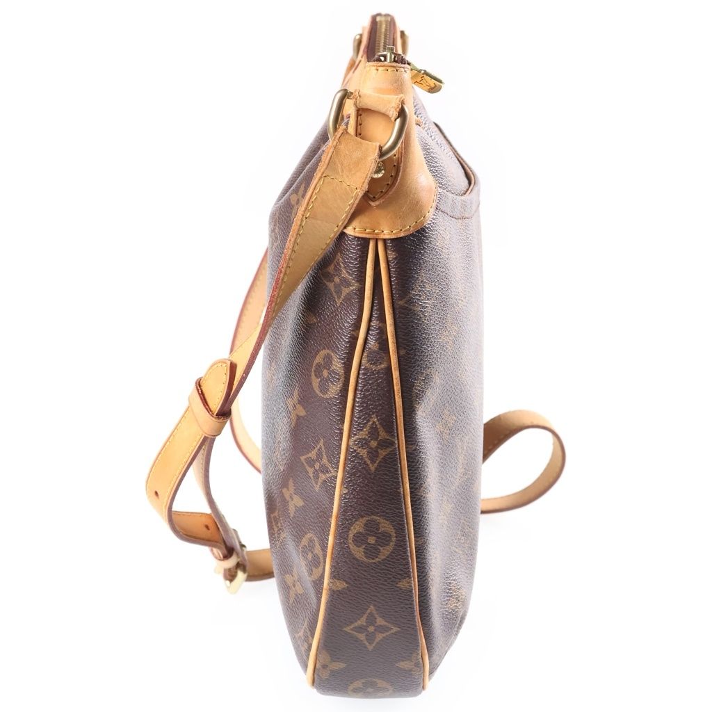 Louis Vuitton Monogram Odeon PM Shoulder Bag Brown Leather Gold — view 3