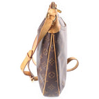 Louis Vuitton Monogram Odeon PM Shoulder Bag Brown Leather Gold — view 3