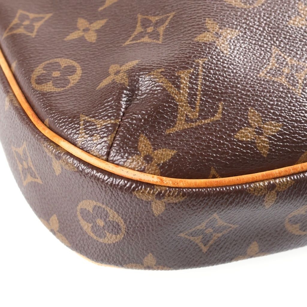 Louis Vuitton Monogram Odeon PM Shoulder Bag Brown Leather Gold — view 5