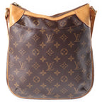 Louis Vuitton Monogram Odeon PM Shoulder Bag Brown Leather Gold