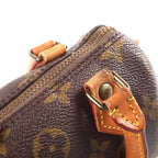 Louis Vuitton Monogram Mini Speedy 2-Way Shoulder Bag Mini Brown Leather Gold — view 7