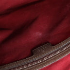 Gucci GG Supreme Tote Bag Brown Beige Leather Silver — view 8