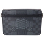 Louis Vuitton Damier Graphite Studio Messenger Shoulder Bag Black Leather Silver — view 2