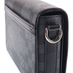 Louis Vuitton Damier Graphite Studio Messenger Shoulder Bag Black Leather Silver — view 6