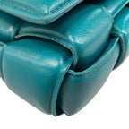 Bottega Veneta Shoulder Bag Padded Cassette Blue Green Lambskin — view 6