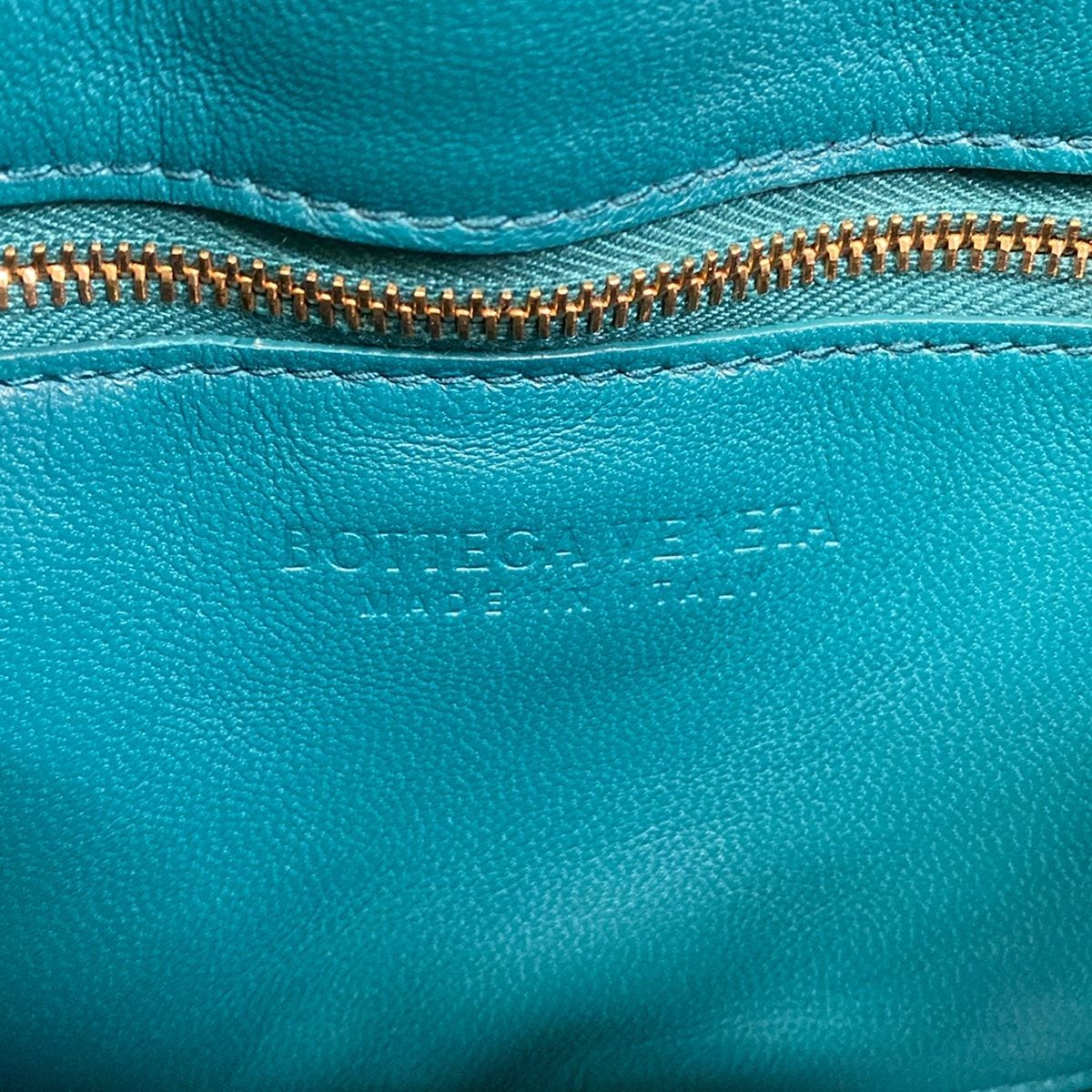Bottega Veneta Shoulder Bag Padded Cassette Blue Green Lambskin — view 8