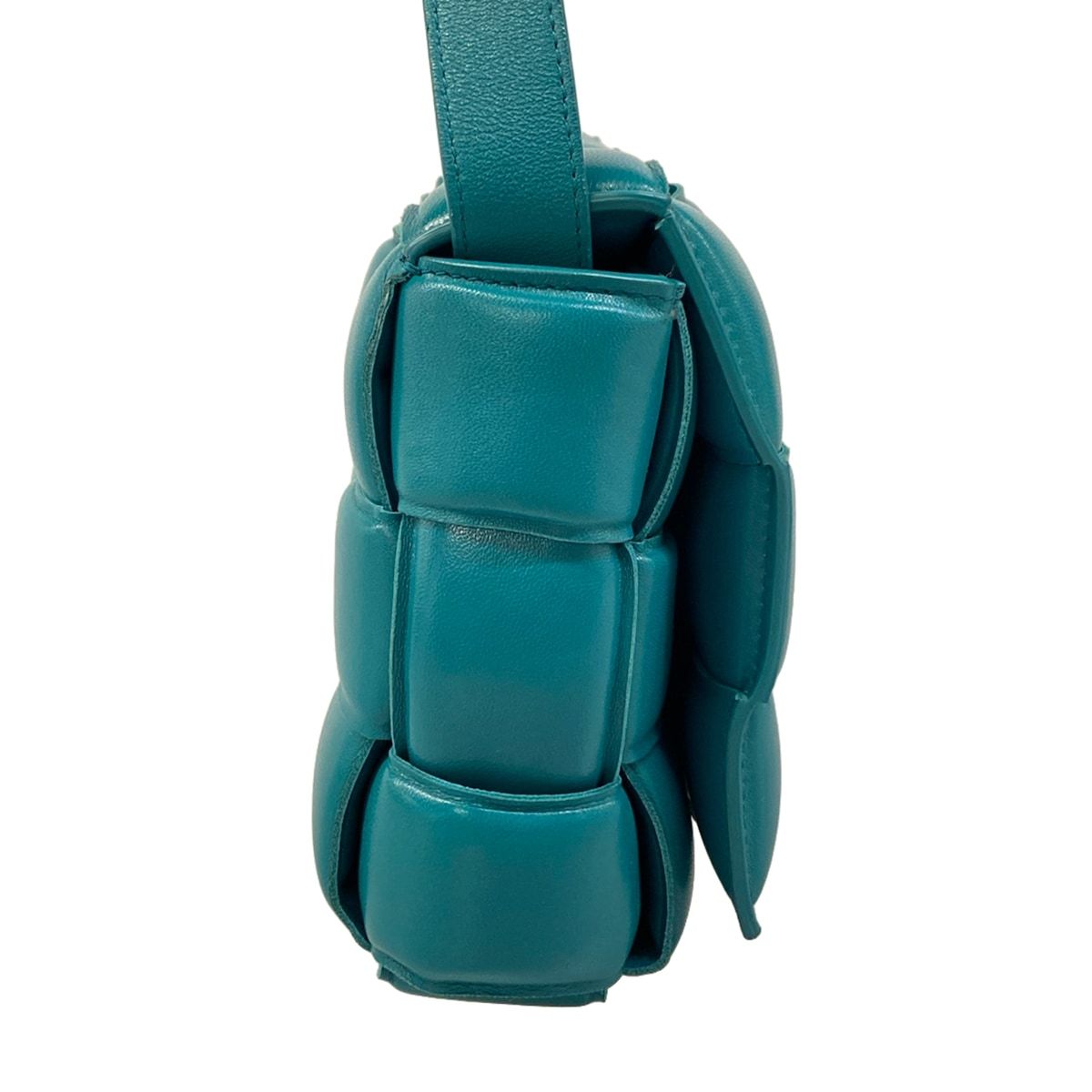 Bottega Veneta Shoulder Bag Padded Cassette Blue Green Lambskin — view 2