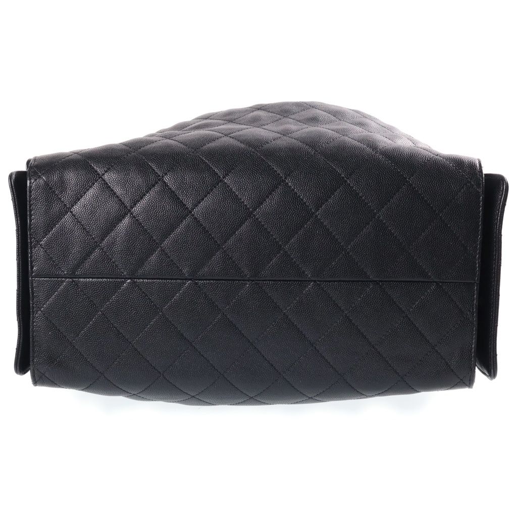 Chanel 25 Medium Black Caviar Leather Gold — view 4