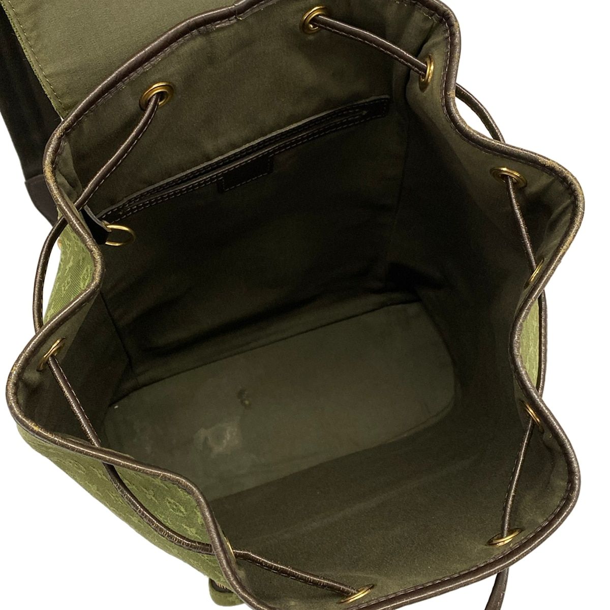 Louis Vuitton Backpack Monogram Mini Montsouris Khaki Leather — view 7