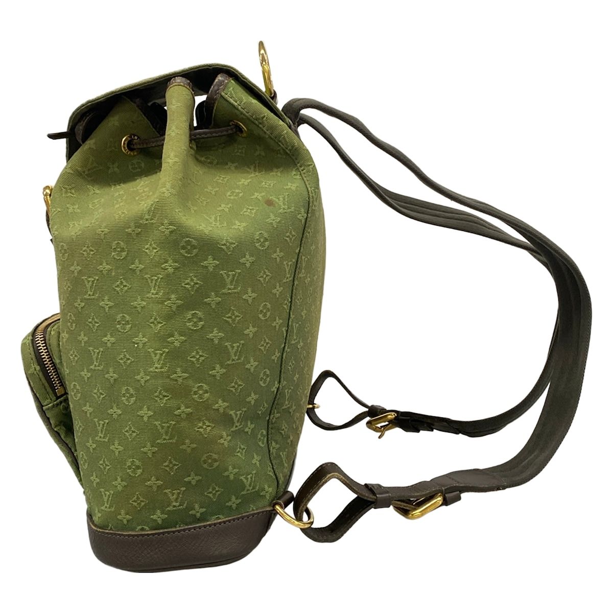 Louis Vuitton Backpack Monogram Mini Montsouris Khaki Leather — view 4