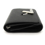 Louis Vuitton Trifold Wallet Twist Portefeuille Compact Noir Leather — view 8