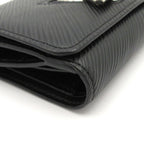 Louis Vuitton Trifold Wallet Twist Portefeuille Compact Noir Leather — view 7
