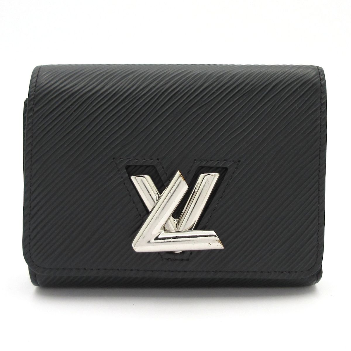 Louis Vuitton Trifold Wallet Twist Portefeuille Compact Noir Leather