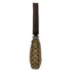 Gucci Shoulder Bag GG Pattern Beige Dark Brown Leather — view 2