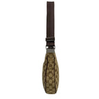 Gucci Shoulder Bag GG Pattern Beige Dark Brown Leather — view 4