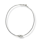 Fendi Wnecklace Olock Metal O'lock Rhinestone Necklace Silver Colored — view 6
