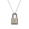 Hermes O'Kelly PM Metal Swift Silver Navy Necklace