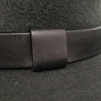 Hermes Rabbit Fur Lambskin Dark Gray Hat — view 6