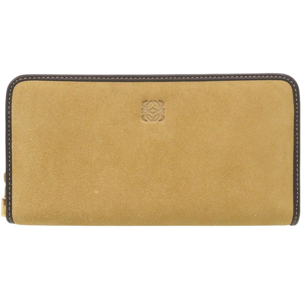 Loewe Anagram Suede Beige Wallet