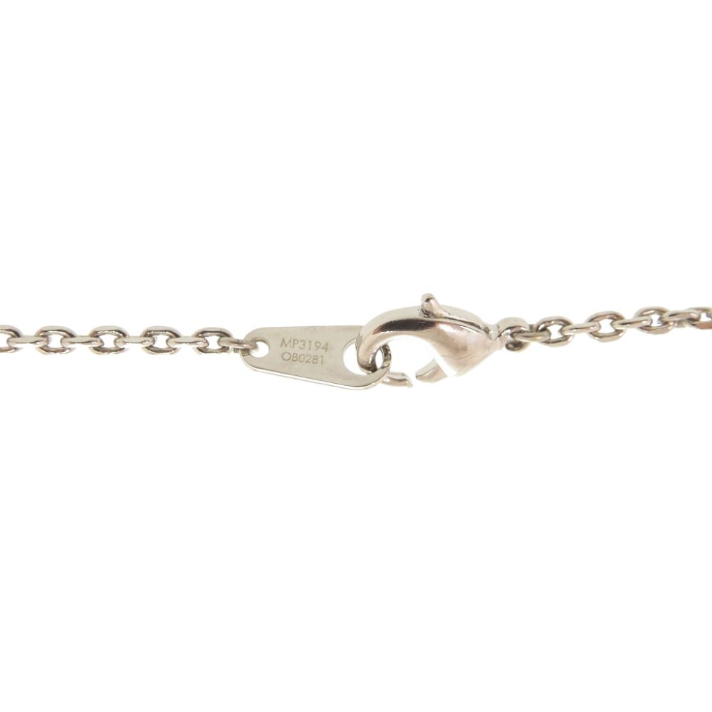 Louis Vuitton Vivienne Metal Charm Necklace Silver Blue — view 7
