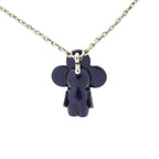 Louis Vuitton Vivienne Metal Charm Necklace Silver Blue — view 5